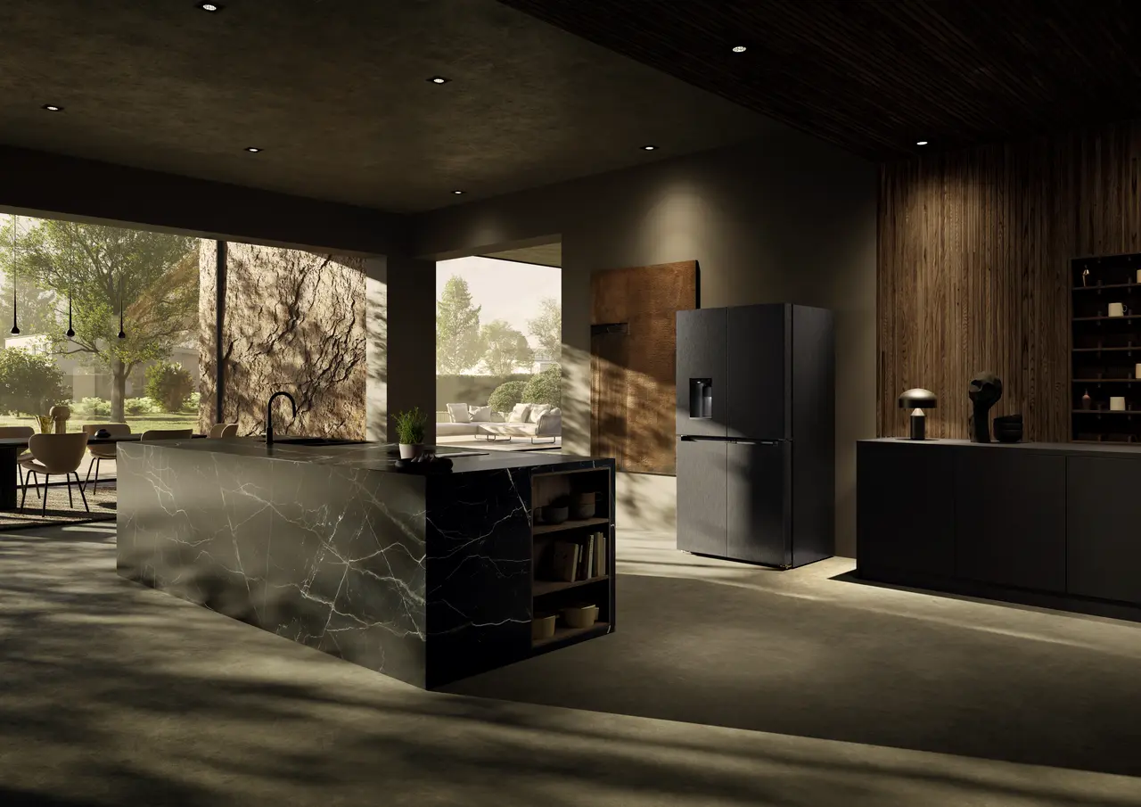 Termékkép, Perspektíva: Környezet, 4 ajtós francia ajtós hűtő-fagyasztó víz- és jégkocka adagolóval