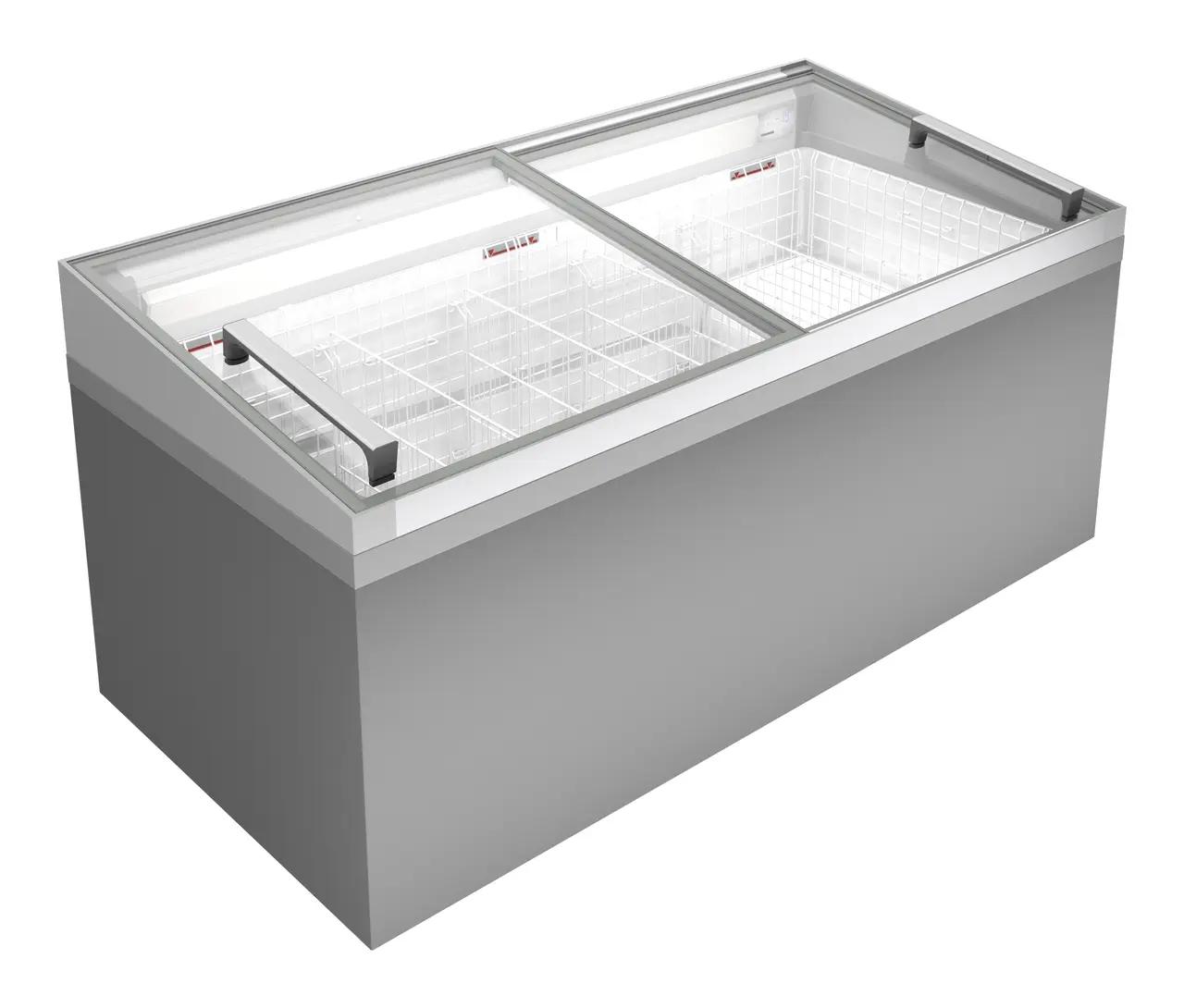 Image de produit, Perspective: Forme spéciale, Réfrigérateur-coffre et congélateur-coffre de supermarché, Couleur de l’habillage: blanc