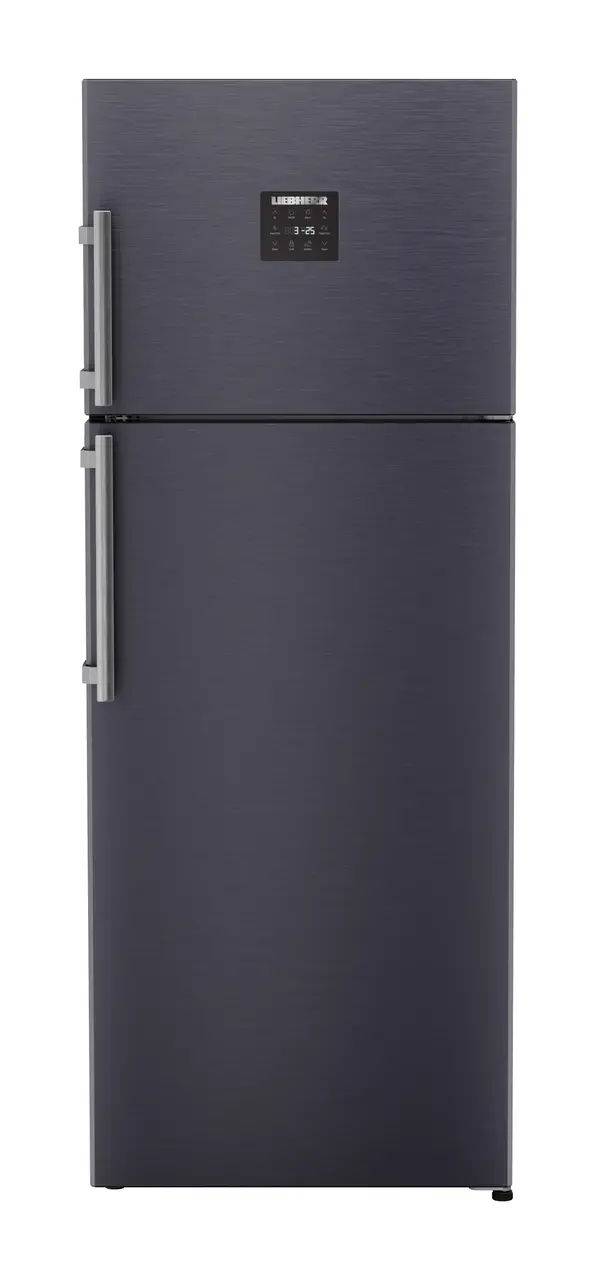 Product image, Perspective: straight closed, Fridge-freezer with NoFrost, Casing colour: grey, Door colour: Cobalt Steel