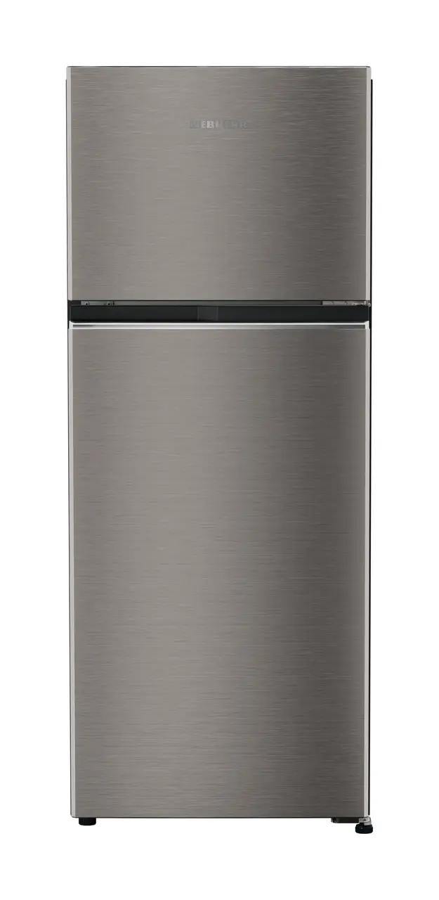 Product image, Perspective: straight closed, Fridge-freezer with NoFrost, Casing colour: grey, Door colour: Grey Steel