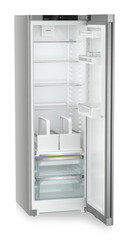 Produkt-Bild, Perspektive: schräg offen leer, Standkühlschrank mit EasyFresh, Gehäusefarbe: Silver, Türfarbe: Steelfinish