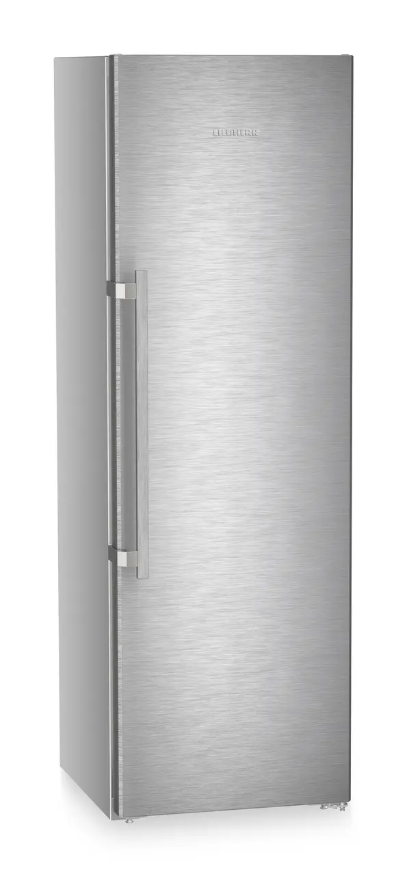 Product image, Perspective: oblique closed, Freestanding fridge with EasyFresh, Casing colour: silver, Door colour: stainless steel