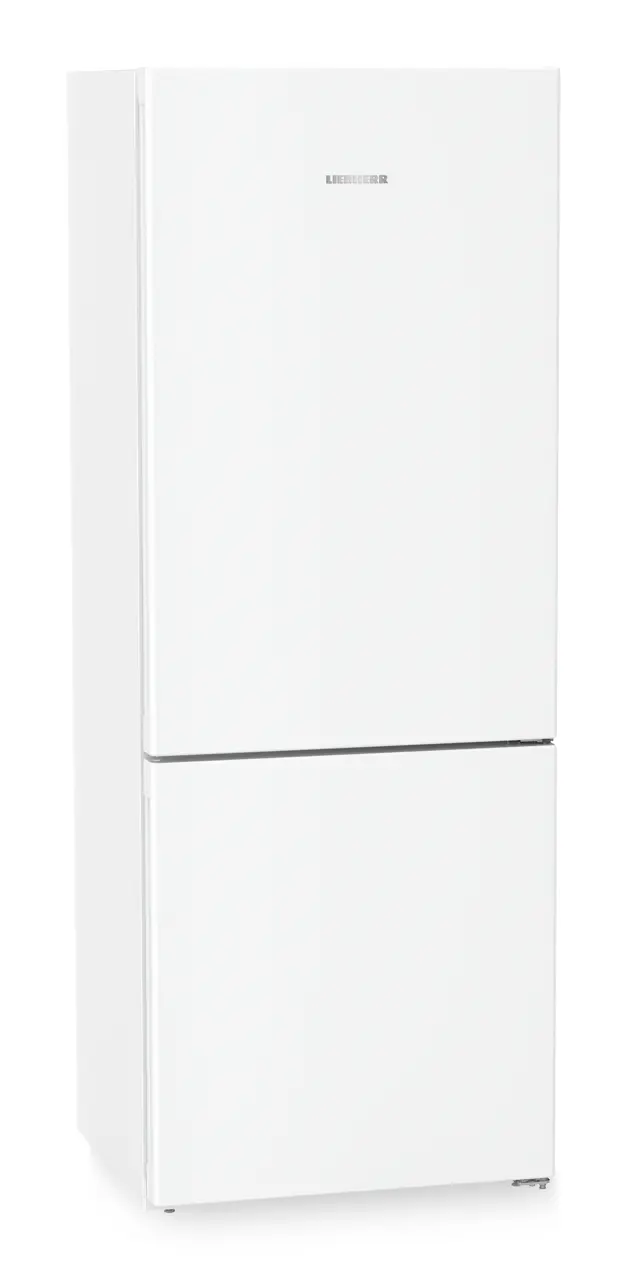 Product image, Perspective: oblique closed, Combined fridge-freezers with EasyFresh and NoFrost, Casing colour: white, Door colour: white