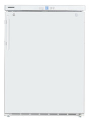 Produkt-Bild, Perspektive: gerade geschlossen, Unterbaufähiges Kühlgerät mit Umluftkühlung, Gehäusefarbe: Weiß, Türfarbe: Weiß