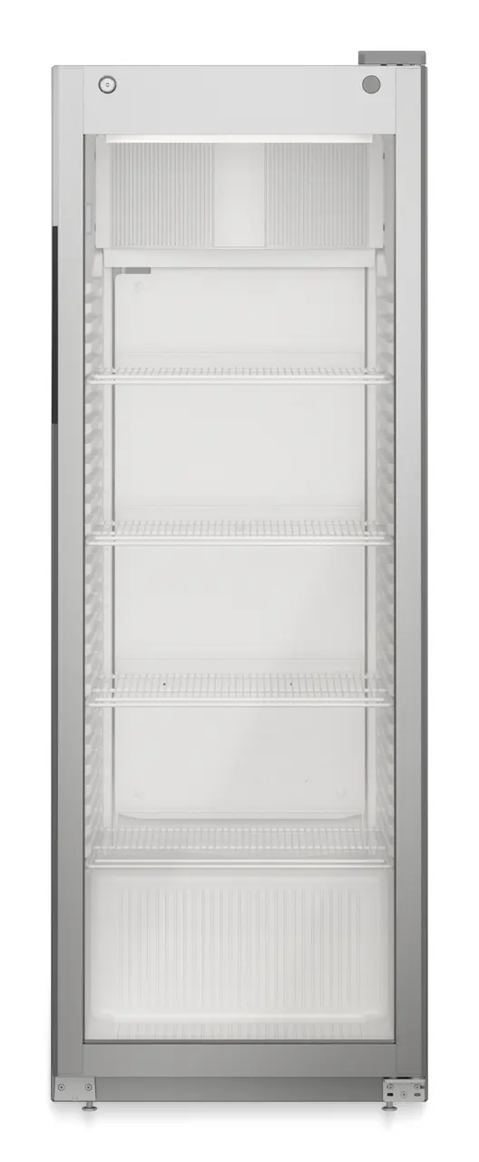 Slika izdelka, Perspektiva: Od spredaj, zaprto, prazno, Hladilni aparat s hlajenjem s krožečim zrakom, Barva ohišja: srebrna, Barva vrat: srebrna