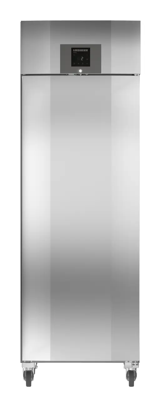 Product image, Perspective: straight closed, Forced-air refrigerator GN 2/1, Casing colour: stainless steel look