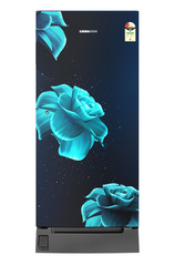 Product image, Perspective: straight closed, Single-door fridge 191 l in 2 star with foot pedal base drawer, Casing colour: blue, Door colour: Blue Divine