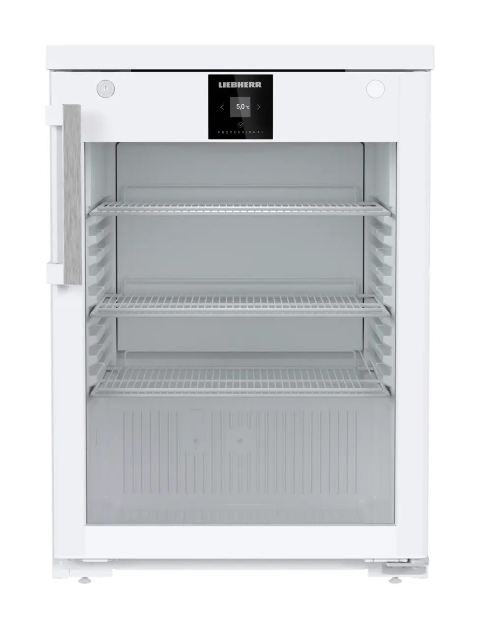 Obraz produktu, Perspektywa: Na wprost, zamknięte, puste, Chłodziarka do zabudowy pod blat z chłodzeniem statycznym, Kolor obudowy: Biała, Kolor drzwi: Biała