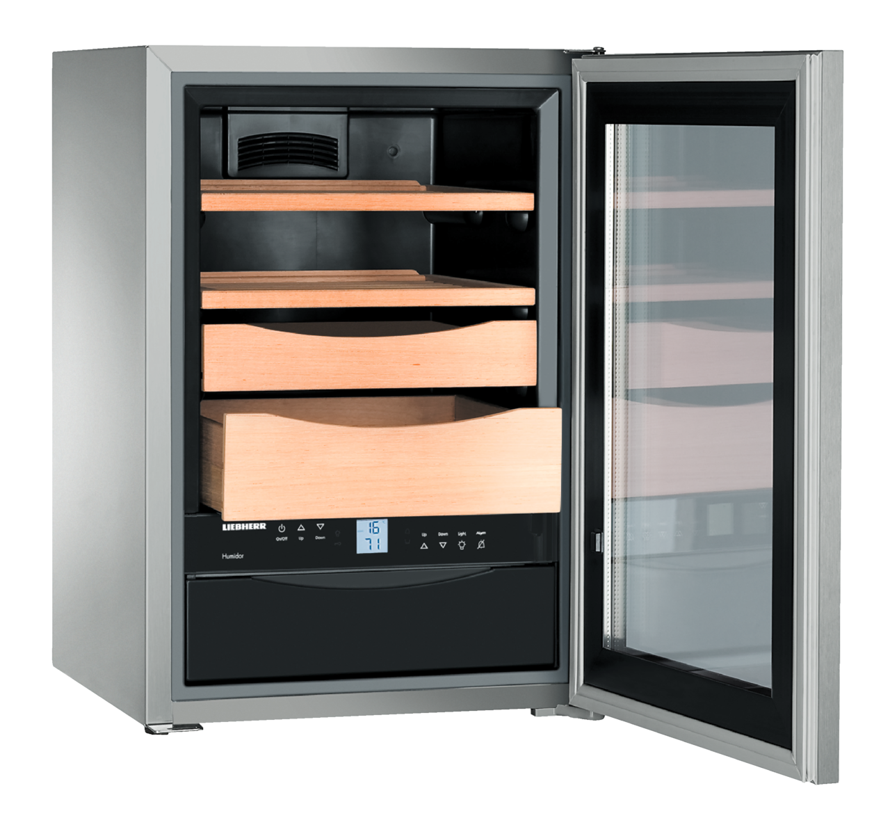 Product image, Perspective: special form, Humidor, Casing colour: stainless steel