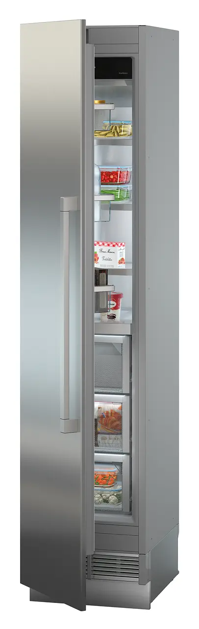 Product image, Perspective: oblique half-open decorated, Freezer for integrated use