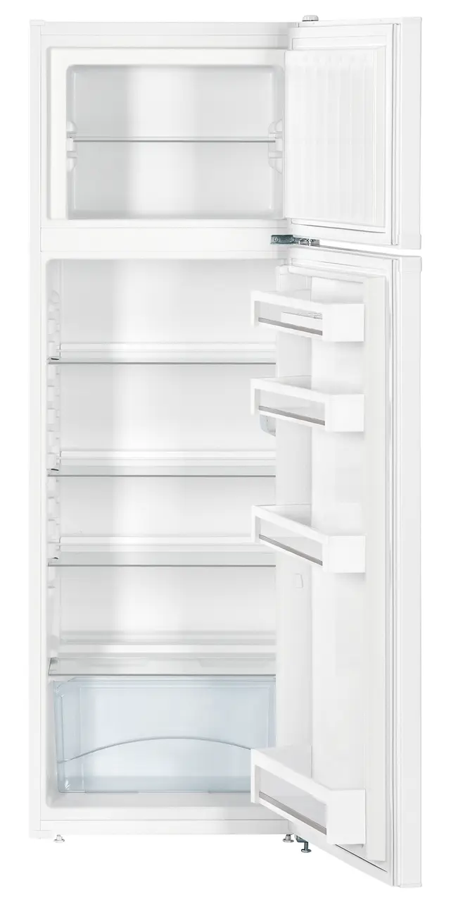 Product image, Perspective: straight open empty, Automatic refrigerator-freezer with SmartFrost, Casing colour: white, Door colour: white