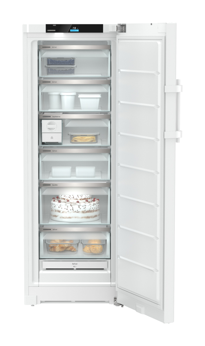 Otwarta zamrażarka Liebherr z technologią NoFrost i EasyTwist-Ice
