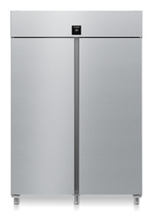 Изображение на продукта, Перспектива: Отпред, затворен, празен, Фризер по стандарта "Гастронорм" GN 2/1 с динамично охлаждане, Цвят на корпуса: благородна стомана, Цвят на вратата: благородна стомана