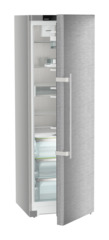 Product image, Perspective: oblique half-open empty, Refrigerator with BioFresh, Casing colour: silver, Door colour: stainless steel