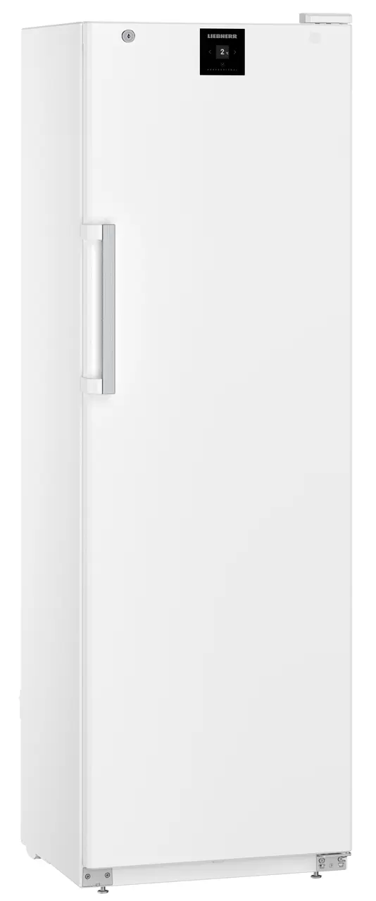 Product image, Perspective: oblique closed empty, Forced-air refrigerator, Casing colour: white, Door colour: white