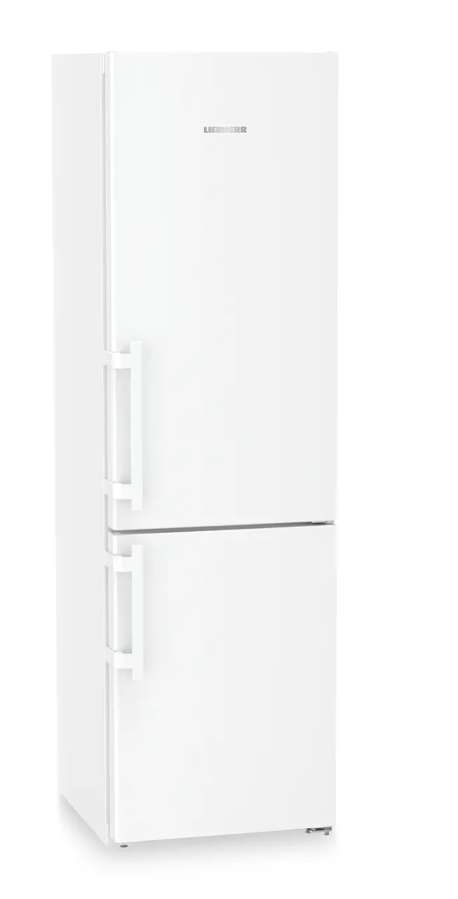 Изображение продукции, Перспектива: Под углом, с закрытой дверцей, Комбинированный холодильник-морозильник с EasyFresh и NoFrost, Цвет корпуса: белый, Цвет дверцы: белый