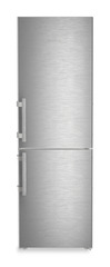 Product image, Perspective: straight closed, Combined fridge-freezers with EasyFresh and NoFrost, Casing colour: silver, Door colour: stainless steel