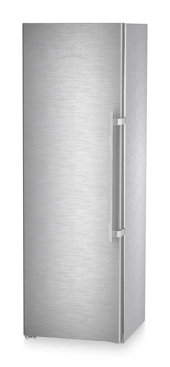 Product image, Perspective: oblique closed, Freestanding freezer with NoFrost and IceTower, Casing colour: stainless steel, Door colour: stainless steel