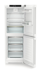 Product image, Perspective: straight open empty, Combined fridge-freezers with EasyFresh and NoFrost, Casing colour: white, Door colour: white