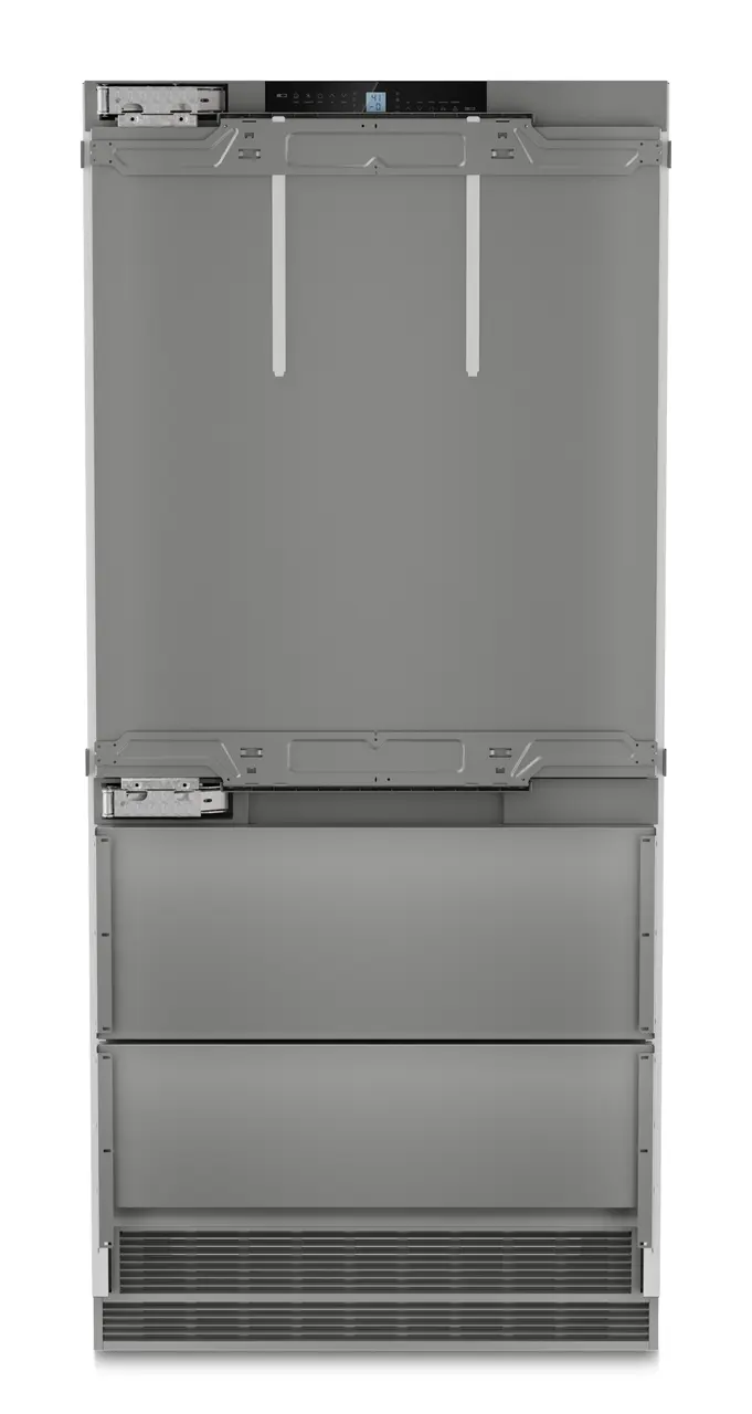 Product image, Perspective: straight closed, Combined refrigerator-freezer with BioFresh and NoFrost for integrated use, Casing colour: Anthracite