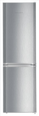 Product image, Perspective: straight closed, Automatic refrigerator-freezer with SmartFrost, Casing colour: silver, Door colour: stainless steel look