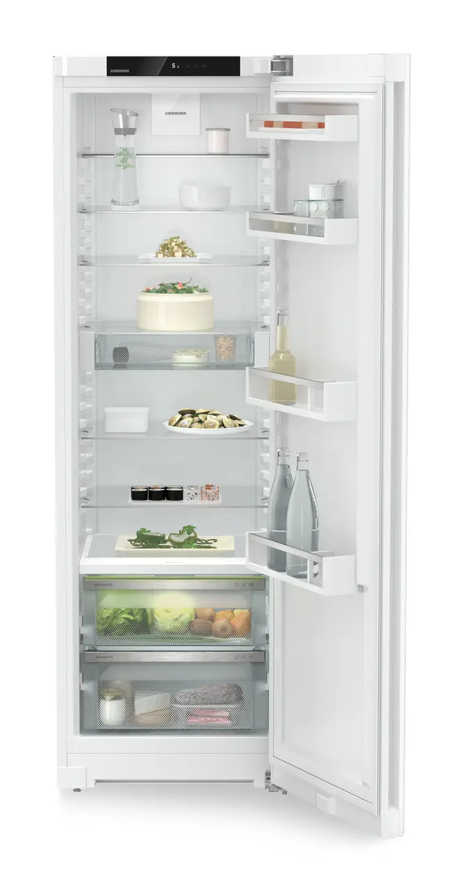 Product image, Perspective: straight open decorated, Refrigerator with BioFresh, Casing colour: white, Door colour: white