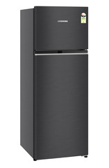 Product image, Perspective: oblique closed, Fridge-freezer with NoFrost, Casing colour: grey, Door colour: BlackSteel