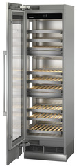 Product image, Perspective: oblique open empty, Built-in multi-temperature wine cabinet, Casing colour: grey