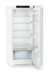 Produkt-Bild, Perspektive: schräg offen leer, Standkühlschrank mit EasyFresh, Gehäusefarbe: Weiß, Türfarbe: Weiß