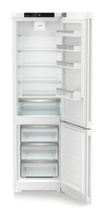 Product image, Perspective: straight open empty, Combined fridge-freezers with EasyFresh and NoFrost, Casing colour: white, Door colour: white