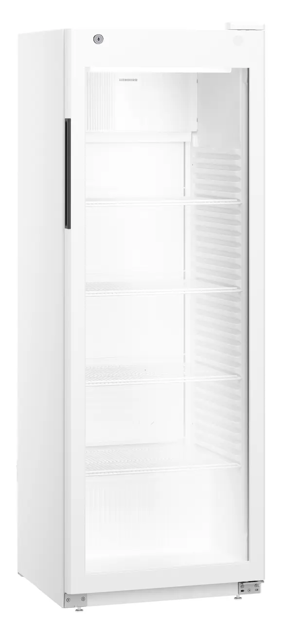 Produkt-Bild, Perspektive: schräg geschlossen leer, Kühlgerät mit Umluftkühlung, Gehäusefarbe: Schwarz, Türfarbe: Schwarz