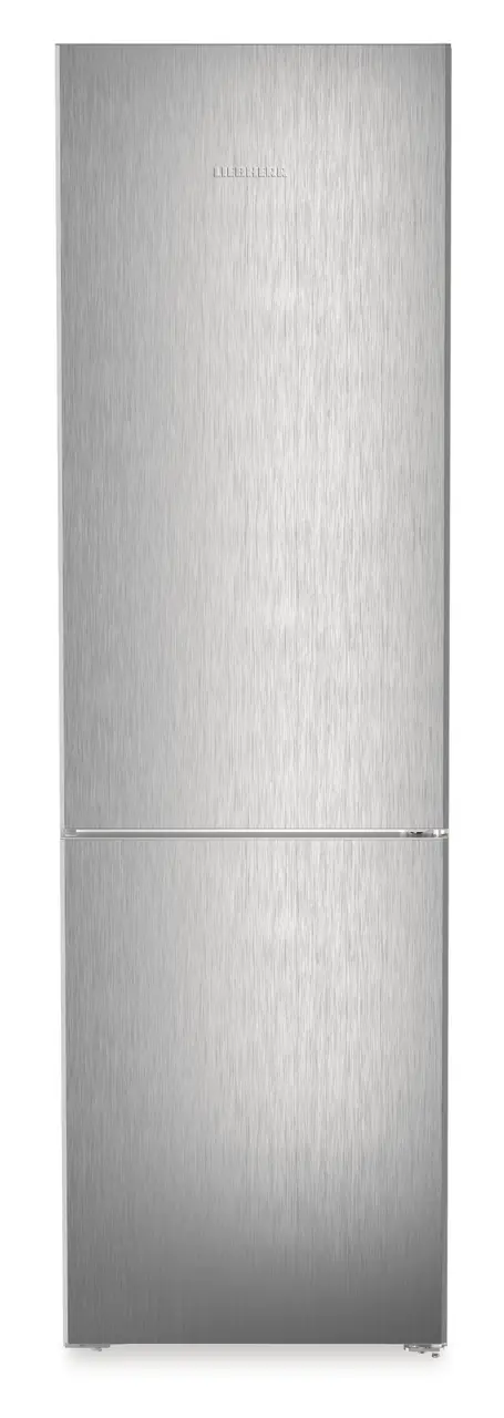 Product image, Perspective: straight closed, Combined fridge-freezers with EasyFresh and NoFrost, Casing colour: silver, Door colour: Steelfinish