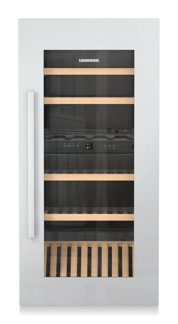 Product image, Perspective: special form, Built-in multi-temperature wine cabinet, Casing colour: silver