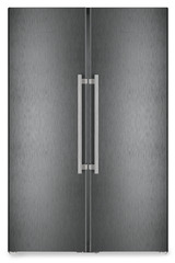 Product image, Perspective: straight closed, Side-by-Side combination, Casing colour: BlackSteel, Door colour: BlackSteel