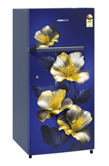 Product image, Perspective: oblique closed, Single-door refrigerator 191 l in 2 Star and with horizontal handle, Casing colour: blue, Door colour: Blue Hibiskus