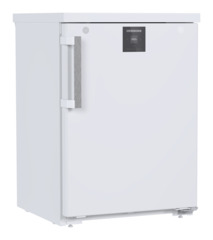 Produkt-Bild, Perspektive: schräg geschlossen, Unterbaufähiges Gefriergerät mit statischer Kühlung, Gehäusefarbe: Weiß, Türfarbe: Weiß