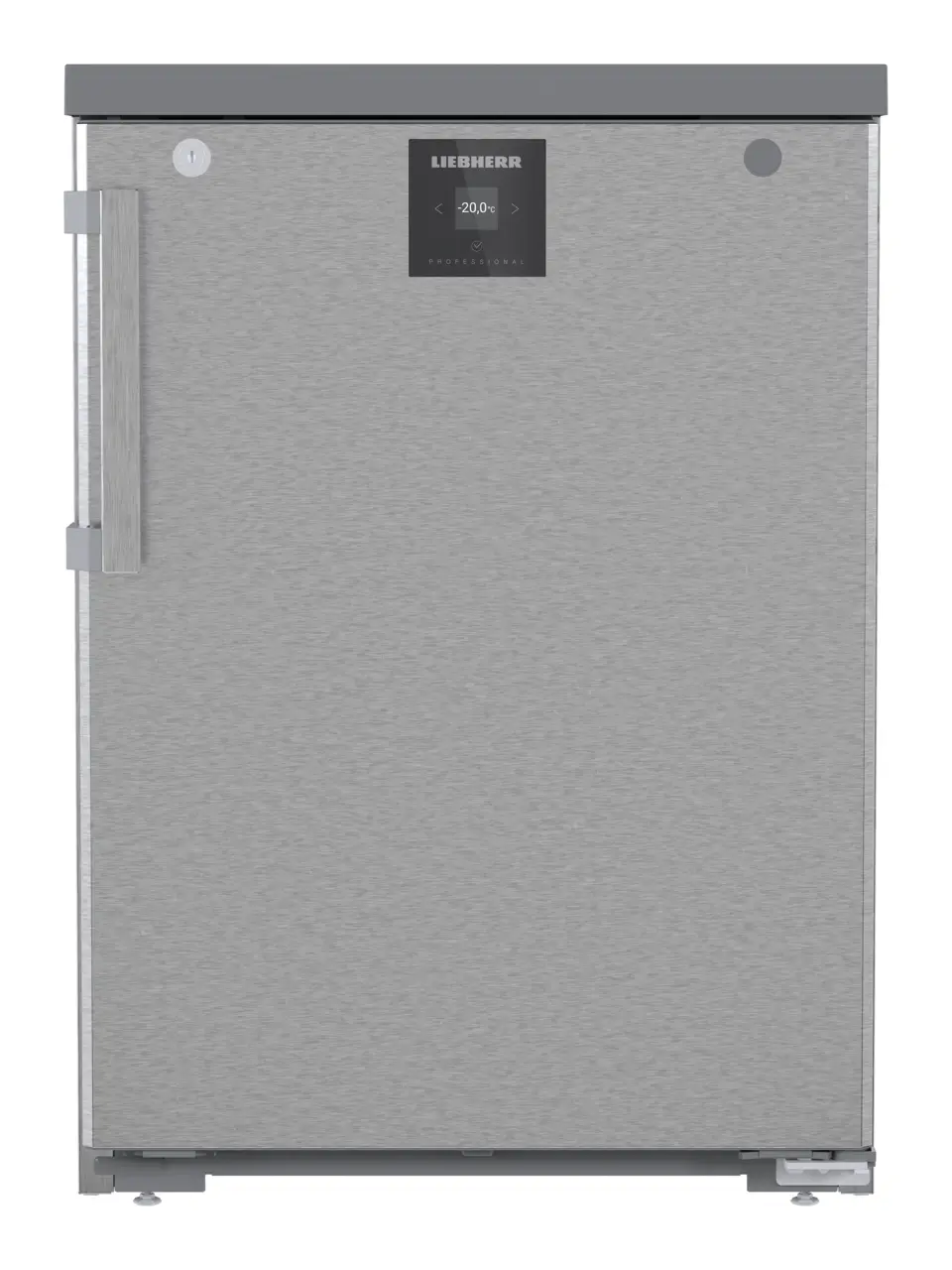 Produkt-Bild, Perspektive: gerade geschlossen, Unterbaufähiger Gefrierschrank mit SmartFrost, Gehäusefarbe: Edelstahl, Türfarbe: Edelstahl