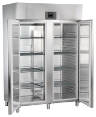Product image, Perspective: oblique open empty, Forced-air refrigerator GN 2/1, Casing colour: stainless steel