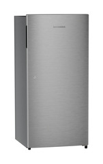 Product image, Perspective: oblique closed, Single-door refrigerator 191 l in 3 star with VegFresh box, Casing colour: grey, Door colour: Silver Steel