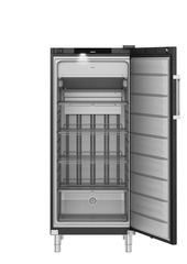 Product image, Perspective: straight open empty, Freestanding freezer with NoFrost, Casing colour: BlackSteel, Door colour: BlackSteel