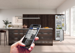 Produktbild, Perspektiv: Omgivning, Kyl-frys-kombination med EasyFresh och NoFrost, Färg på dörr: Rostfritt stål