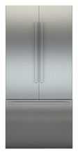 Product image, Perspective: straight closed, Combined refrigerator-freezer with BioFresh and NoFrost for integrated use, Casing colour: grey
