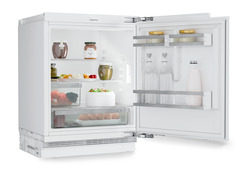 Product image, Perspective: oblique open decorated, Refrigerator suitable for undercounter installation