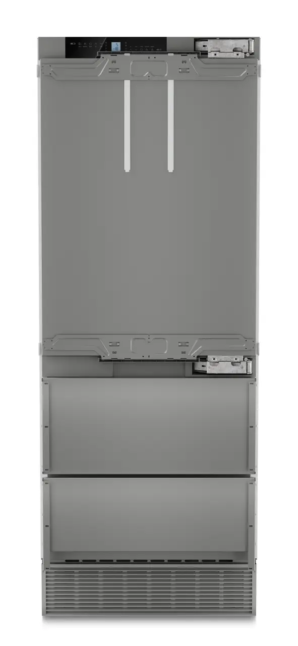 Product image, Perspective: straight closed, Combined refrigerator-freezer with BioFresh and NoFrost for integrated use, Casing colour: Anthracite