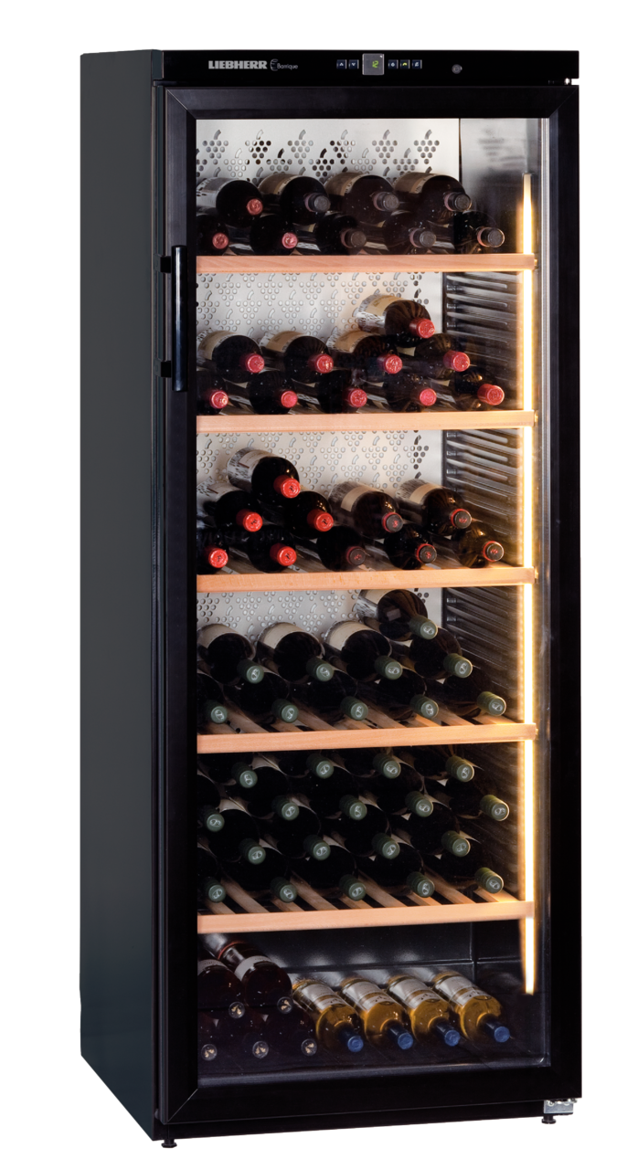 Product image, Perspective: special form, Wine storage cabinet, Casing colour: black, Door colour: black