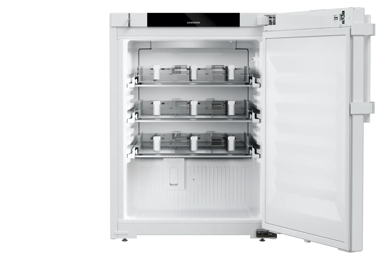 Product image, Perspective: straight open empty, Pharmacy refrigerator with convection cooling, Casing colour: white, Door colour: white