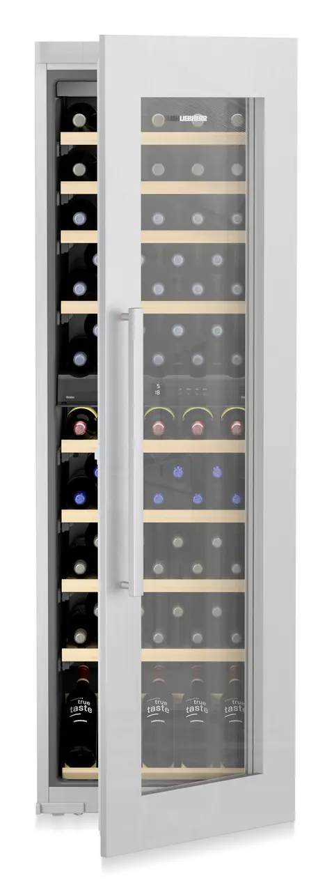 Product image, Perspective: special form, Built-in multi-temperature wine cabinet, Casing colour: silver, Door colour: -