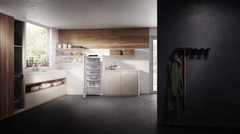 Produkt-Bild, Perspektive: Milieu, Standgefrierschrank mit NoFrost und umweltbewussten Materialien, Gehäusefarbe: Weiß, Türfarbe: Weiß